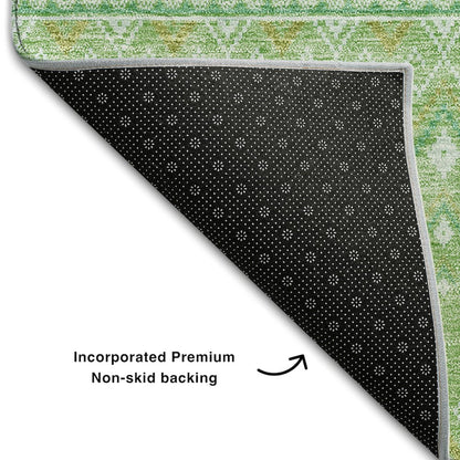 Premium Machine Washable Mayfield AMF709 Aloe 8' x 8' Round Rug