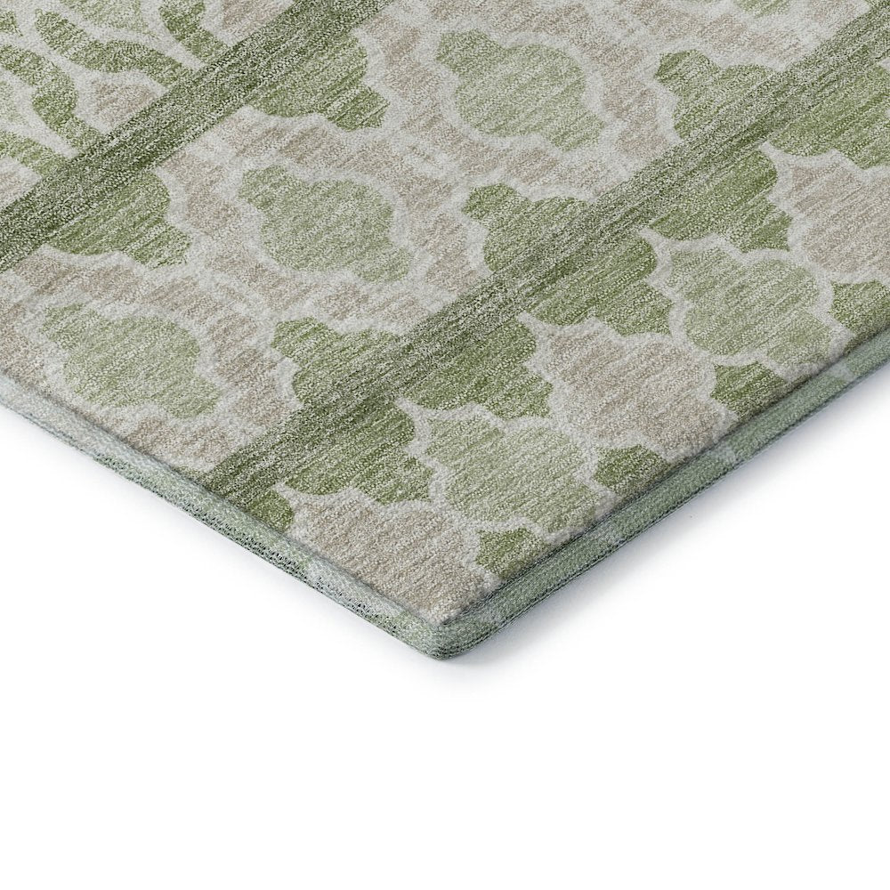 Premium Machine Washable Mayfield AMF726 Aloe 8' x 8' Round Rug