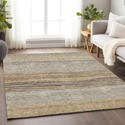 Premium Machine Washable Mayfield AMF735 Taupe 10' x 14' Rug