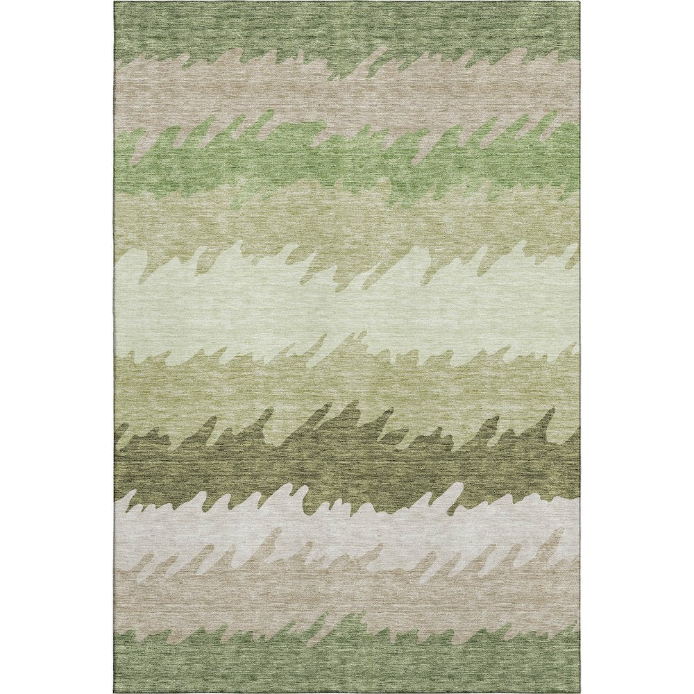 Premium Machine Washable Mayfield AMF736 Green 10' x 14' Rug