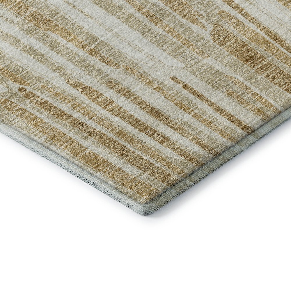Premium Machine Washable Mayfield AMF739 Gold 8' x 8' Round Rug