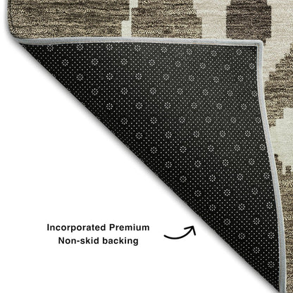 Premium Machine Washable Mayfield AMF748 Fudge 8' x 8' Round Rug