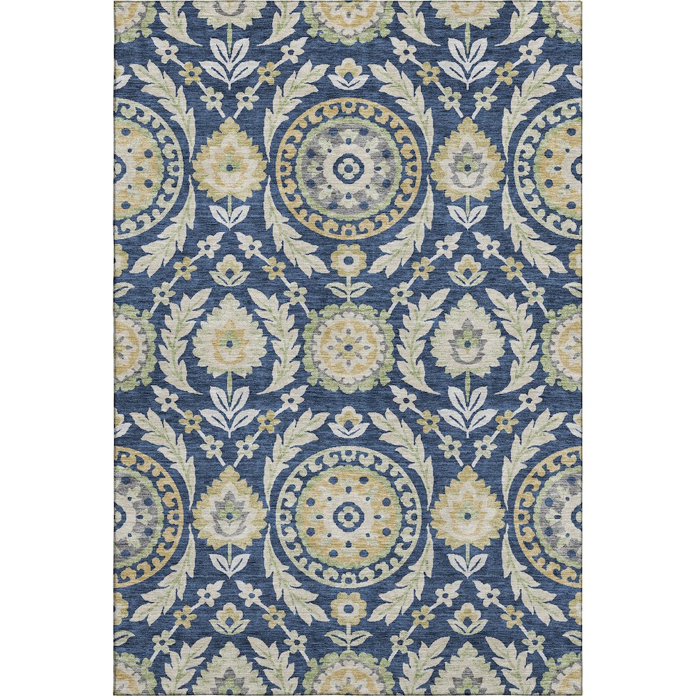 Premium Machine Washable Mayfield AMF751 Navy 10' x 14' Rug