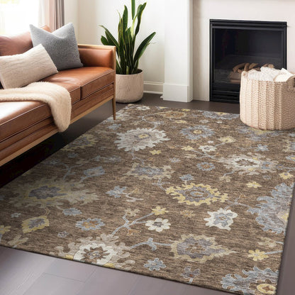 Premium Machine Washable Mayfield AMF753 Chocolate 10' x 14' Rug