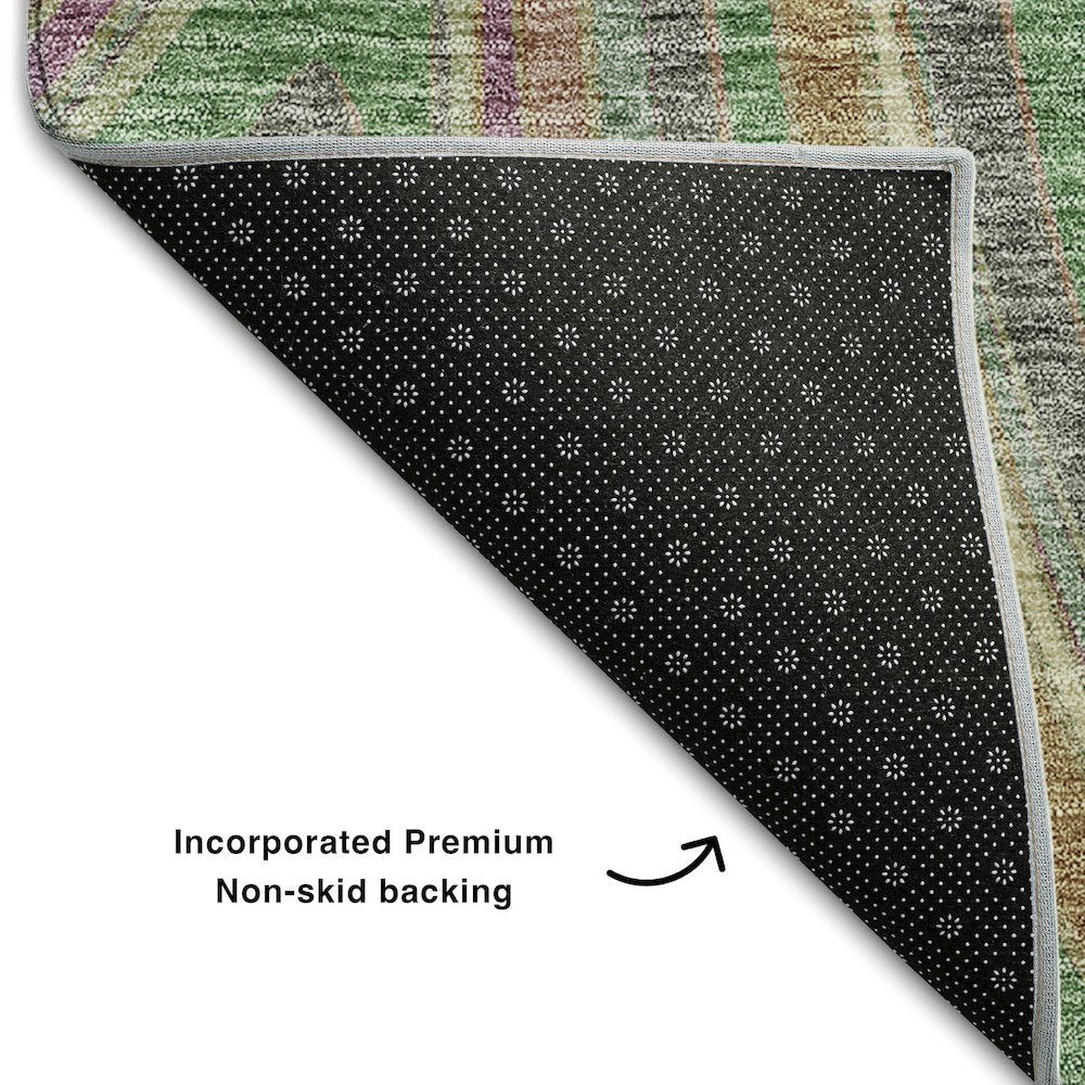 Premium Machine Washable Mayfield AMF756 Graphite 8' x 8' Round Rug
