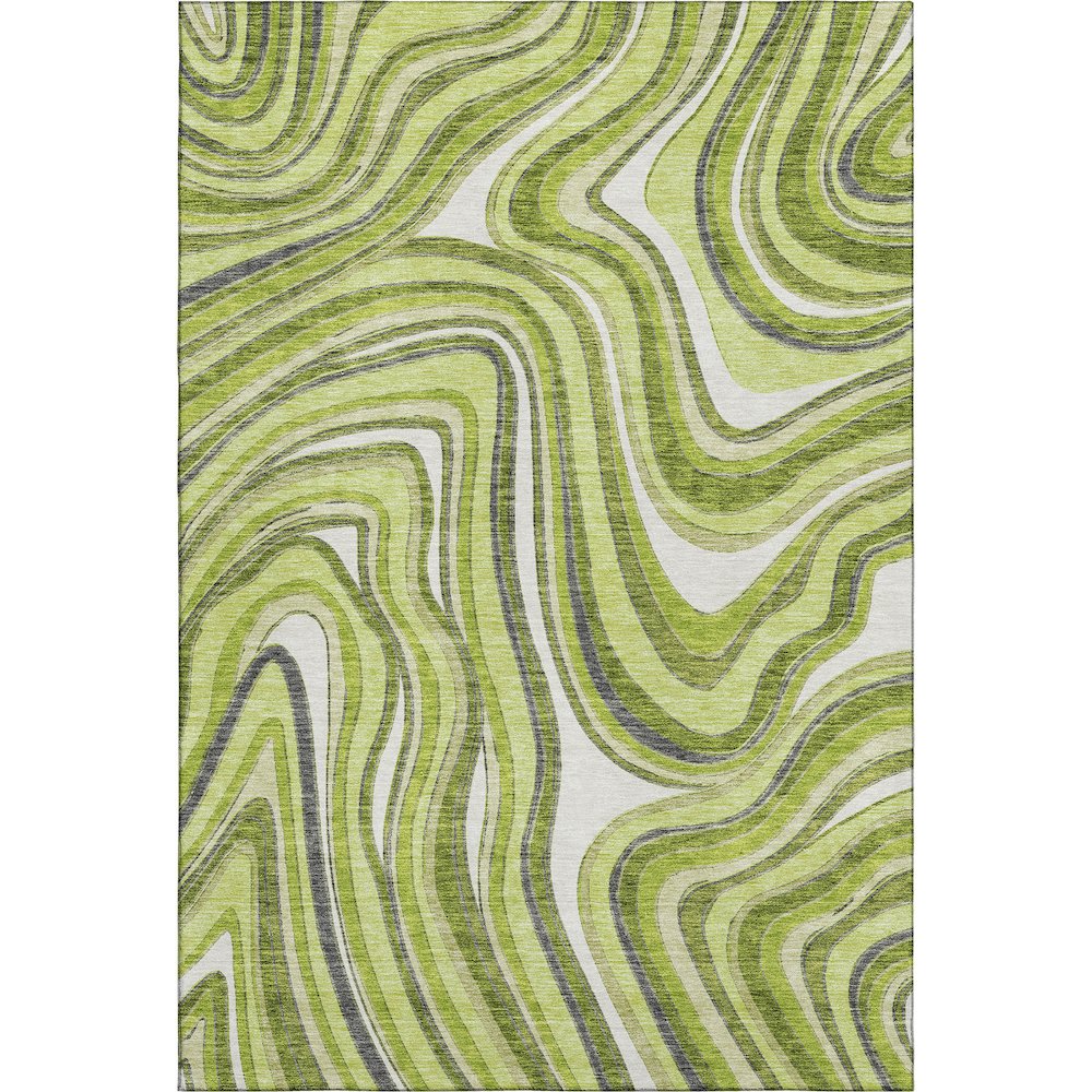 Premium Machine Washable Mayfield AMF756 Lime 10' x 14' Rug