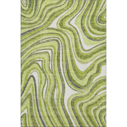 Premium Machine Washable Mayfield AMF756 Lime 10' x 14' Rug