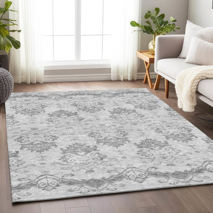 Premium Machine Washable Mayfield AMF759 Graphite 10' x 14' Rug