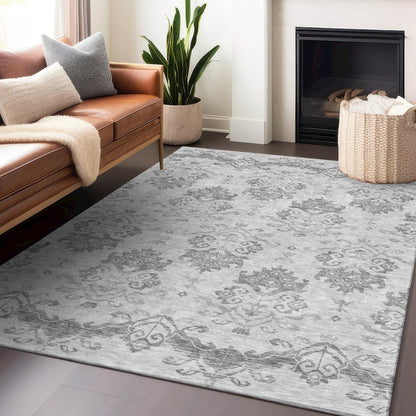Premium Machine Washable Mayfield AMF759 Graphite 10' x 14' Rug