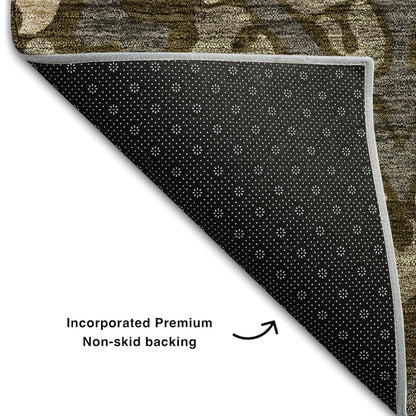 Premium Machine Washable Mayfield AMF761 Fudge 8' x 8' Round Rug