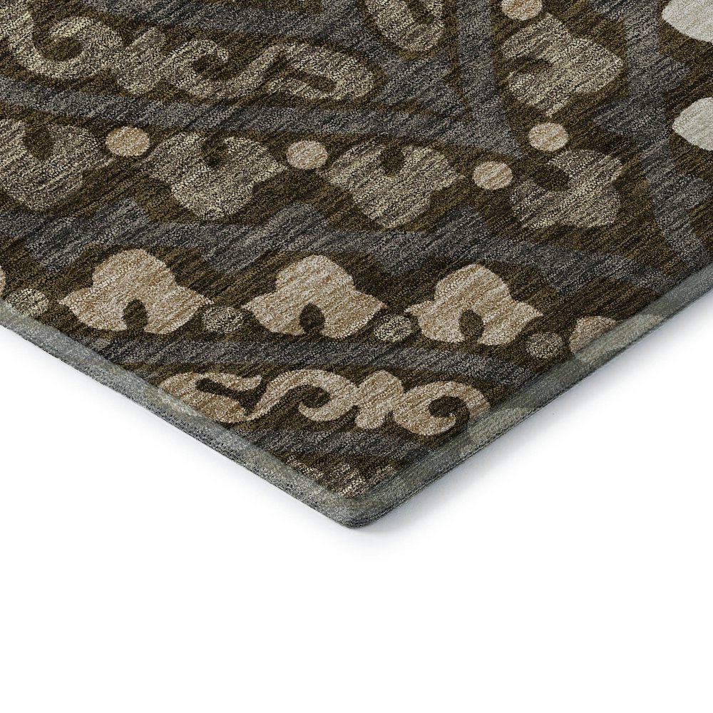 Premium Machine Washable Mayfield AMF761 Fudge 8' x 8' Round Rug