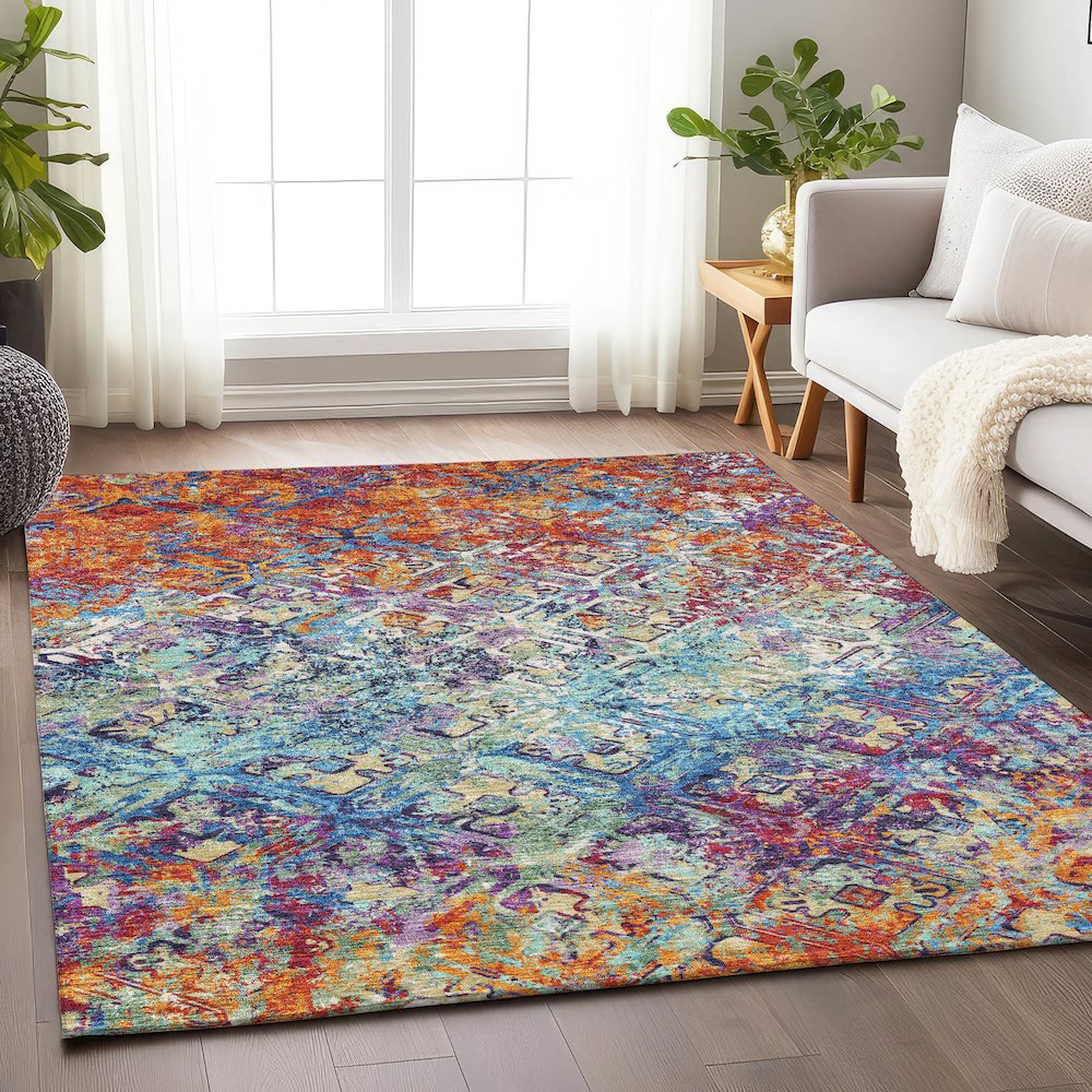 Premium Machine Washable Mayfield AMF768 Copper 10' x 14' Rug