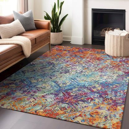 Premium Machine Washable Mayfield AMF768 Copper 10' x 14' Rug