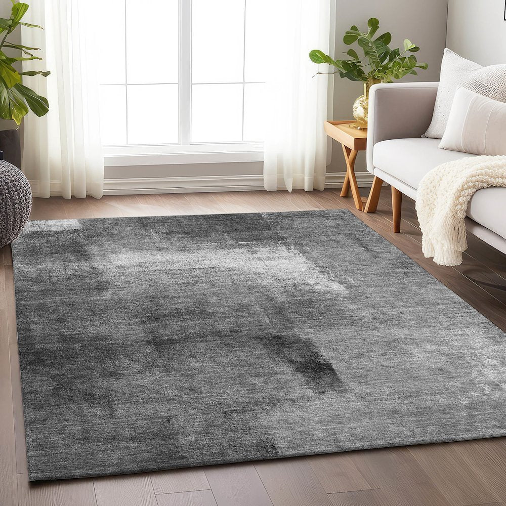Premium Machine Washable Mayfield AMF787 Gray 10' x 14' Rug