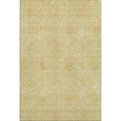 Premium Machine Washable Mayfield AMF789 Gold 10' x 14' Rug
