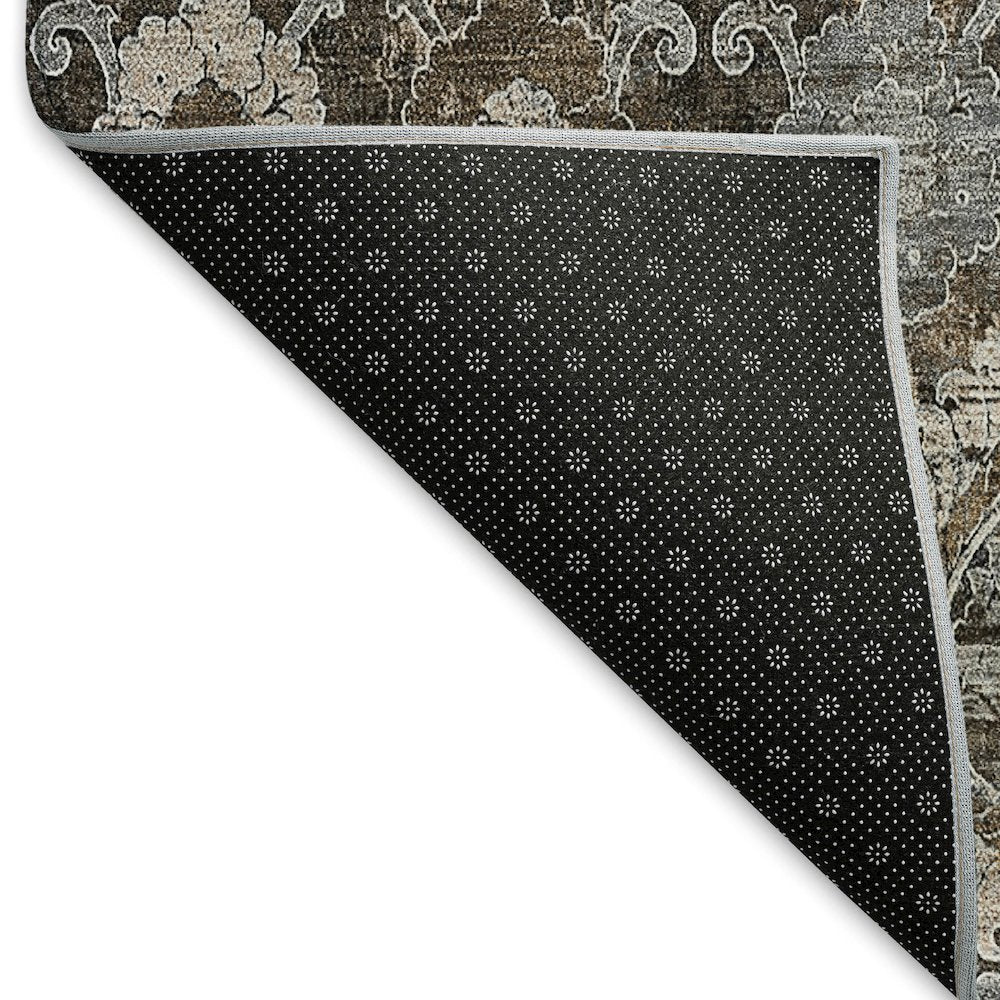 Premium Machine Washable Mayfield AMF821 Chocolate 8' x 8' Round Rug