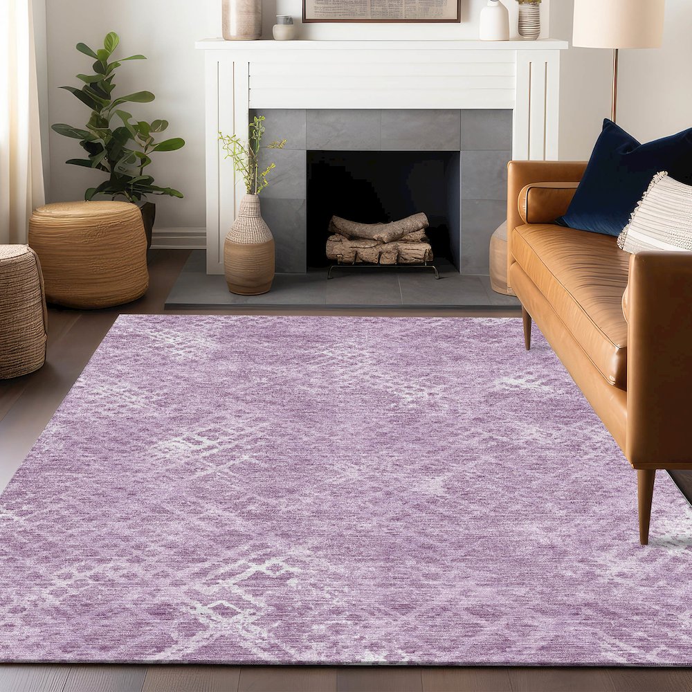 Premium Machine Washable Mayfield AMF825 Lavender 10' x 14' Rug