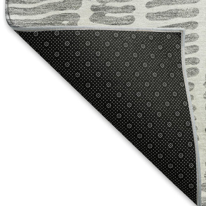 Premium Machine Washable Mayfield AMF830 Gray 8' x 8' Round Rug