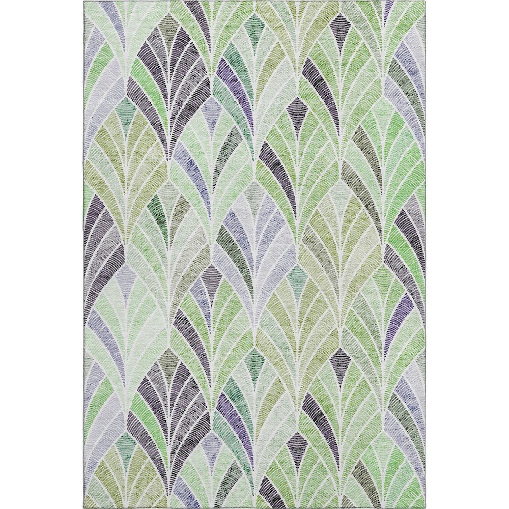 Premium Machine Washable Mayfield AMF851 Green 10' x 14' Rug
