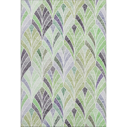 Premium Machine Washable Mayfield AMF851 Green 10' x 14' Rug