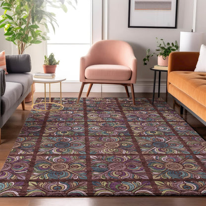 Premium Machine Washable Mayfield AMF852 Paprika 10' x 14' Rug