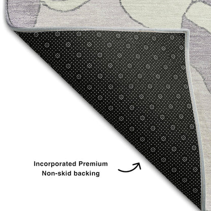 Premium Machine Washable Mayfield AMF857 Lavender 8' x 8' Round Rug
