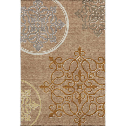 Premium Machine Washable Mayfield AMF874 Terracotta 10' x 14' Rug