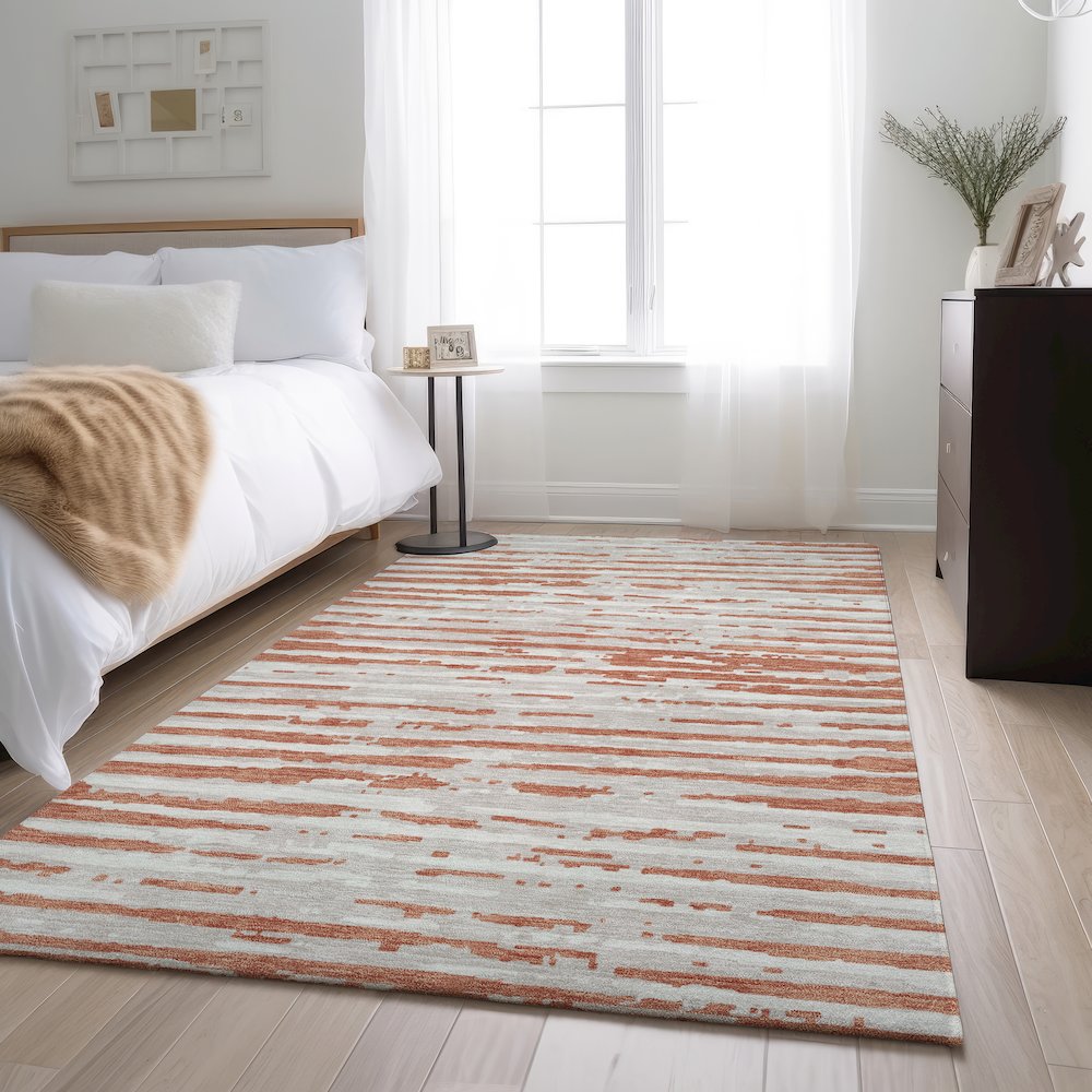 Premium Machine Washable Mayfield AMF888 Coral 10' x 14' Rug
