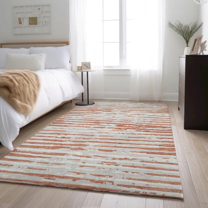 Premium Machine Washable Mayfield AMF888 Coral 10' x 14' Rug