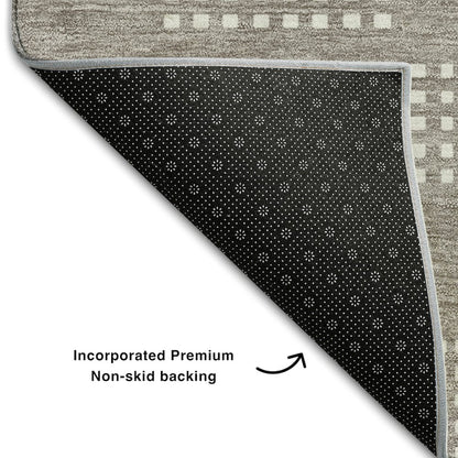 Premium Machine Washable Mayfield AMF890 Taupe 8' x 8' Round Rug