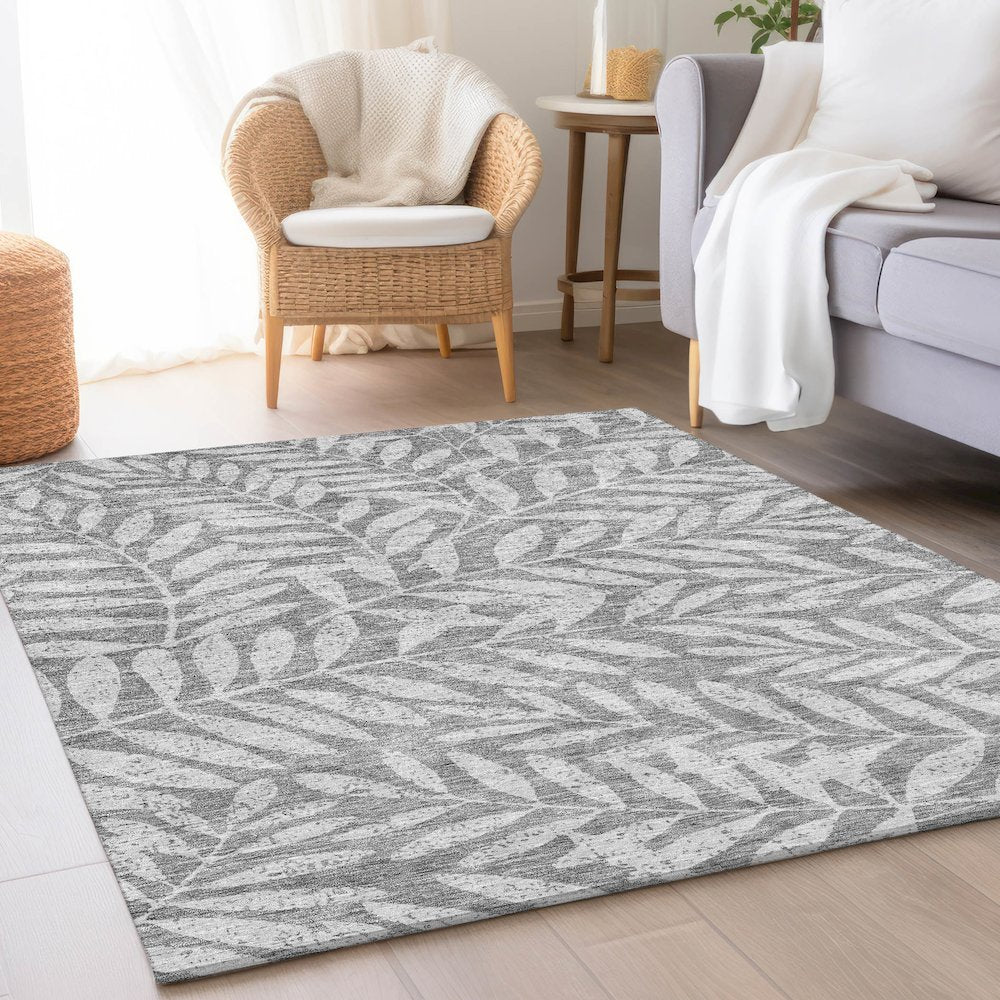 Premium Machine Washable Mayfield AMF899 Gray 10' x 14' Rug