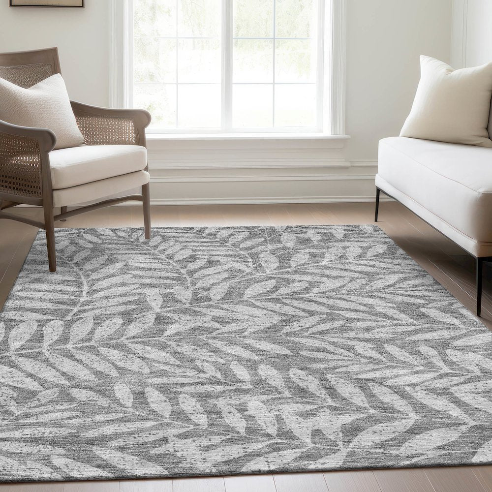 Premium Machine Washable Mayfield AMF899 Gray 10' x 14' Rug