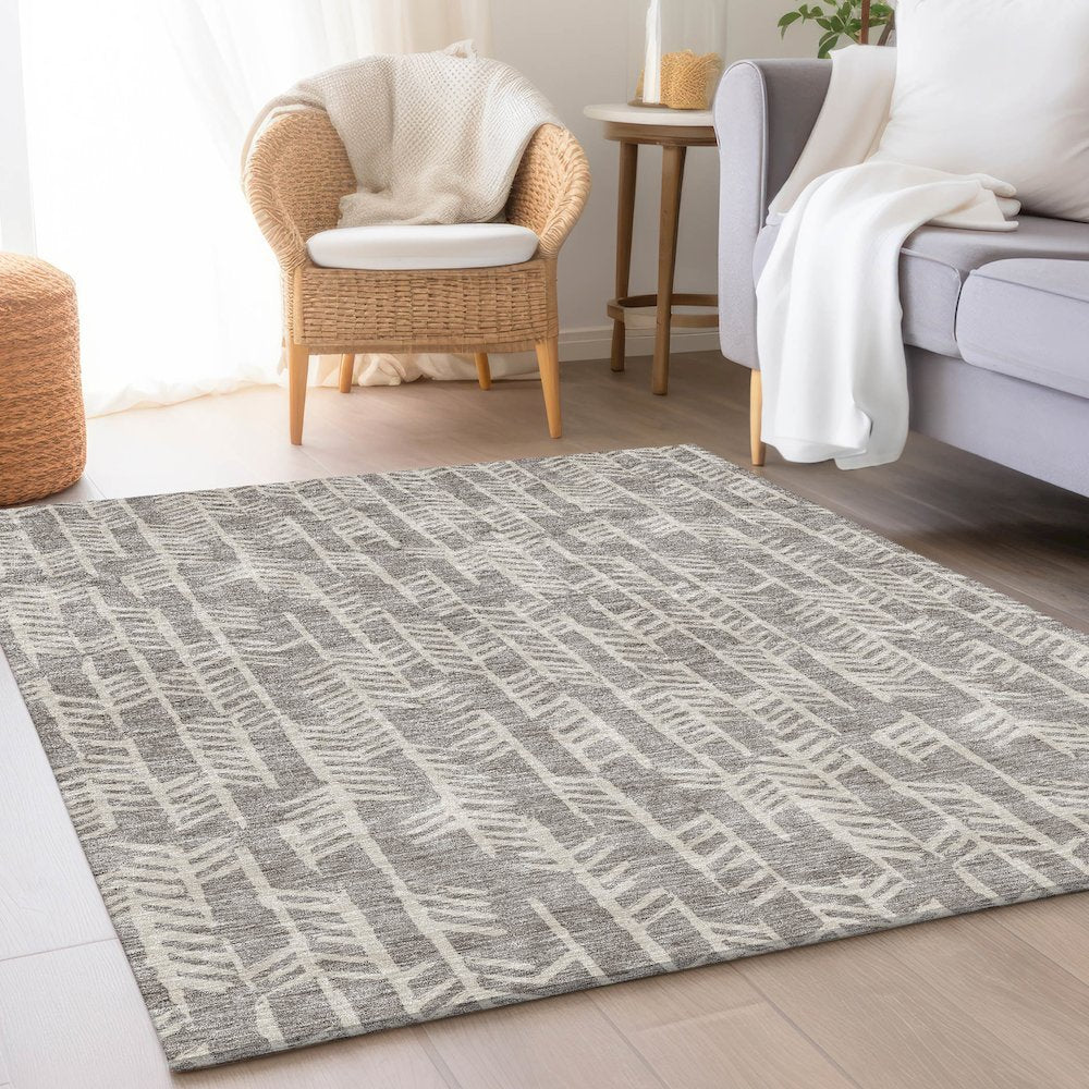 Premium Machine Washable Mayfield AMF906 Taupe 10' x 14' Rug