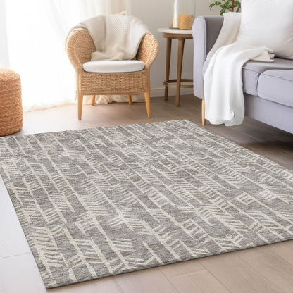 Premium Machine Washable Mayfield AMF906 Taupe 10' x 14' Rug