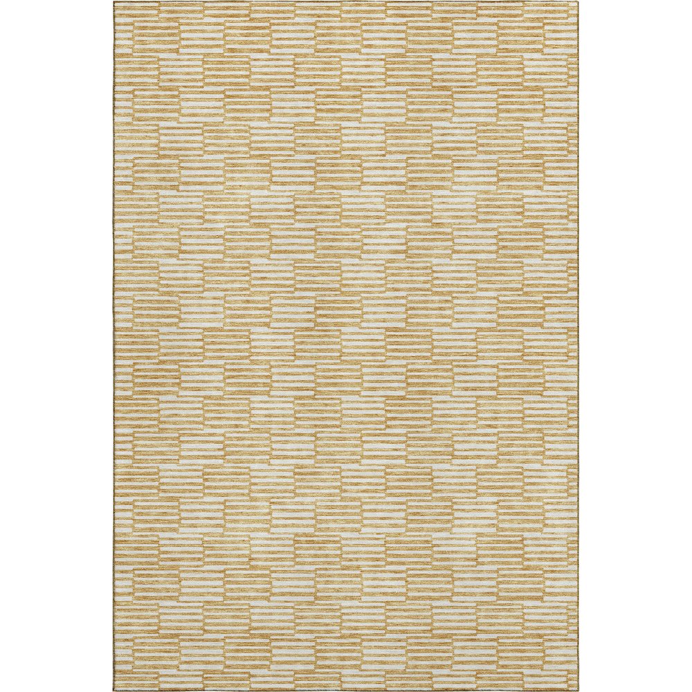 Premium Machine Washable Mayfield AMF918 Gold 10' x 14' Rug