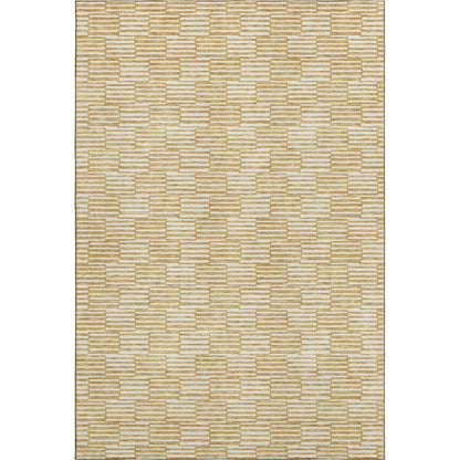 Premium Machine Washable Mayfield AMF918 Gold 10' x 14' Rug