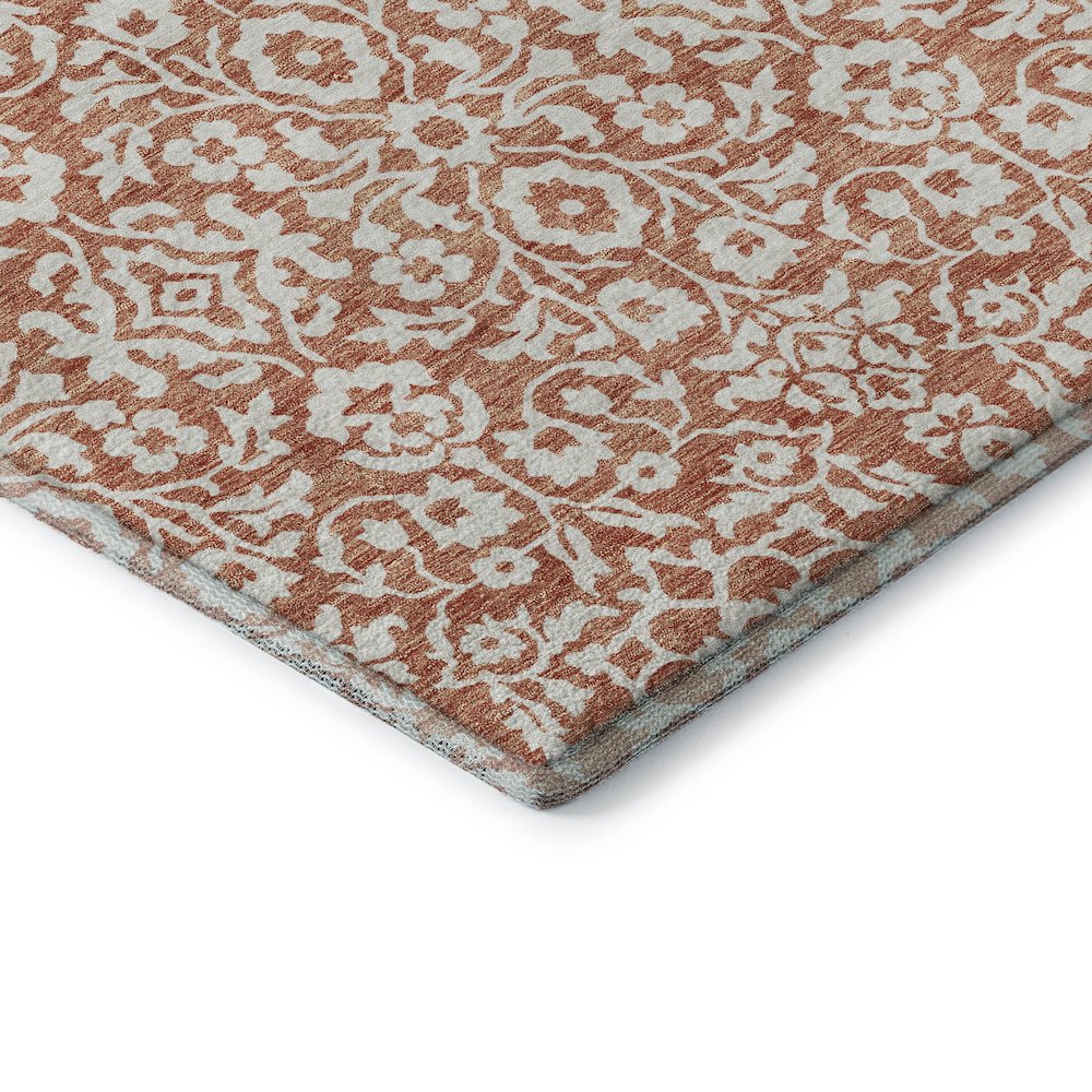 Premium Machine Washable Mayfield AMF920 Coral 8' x 8' Round Rug