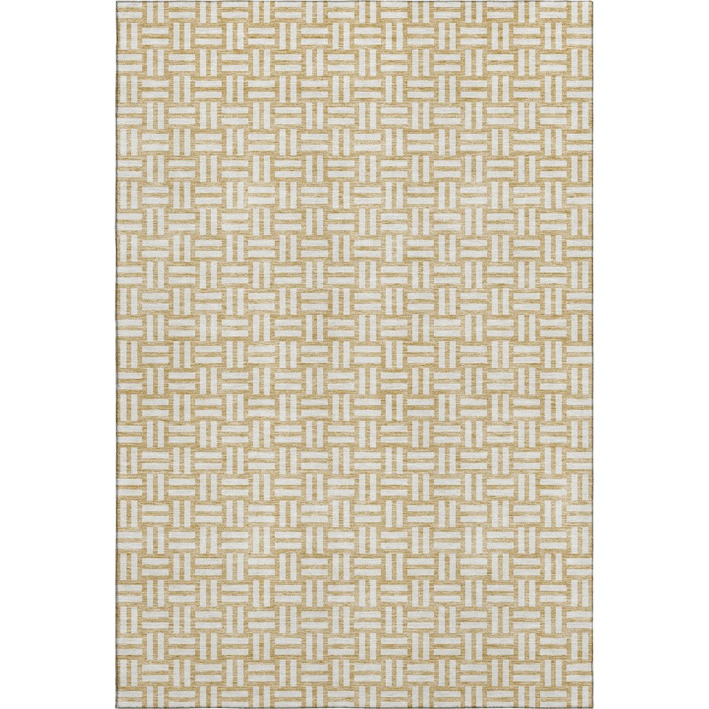 Premium Machine Washable Mayfield AMF925 Gold 10' x 14' Rug
