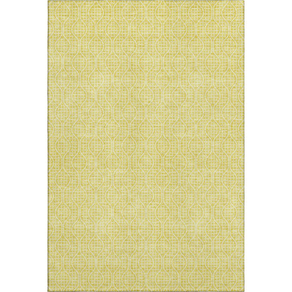 Premium Machine Washable Mayfield AMF926 Yellow 10' x 14' Rug