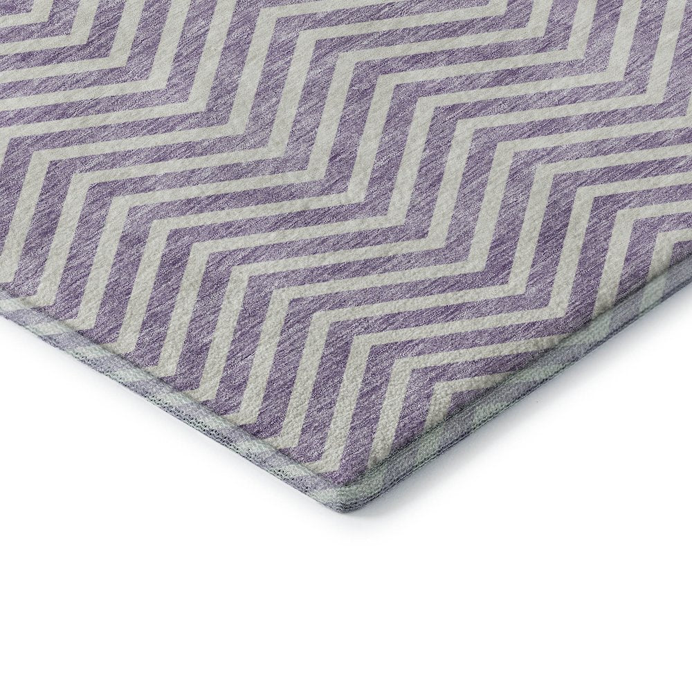 Premium Machine Washable Mayfield AMF934 Lilac 8' x 8' Round Rug