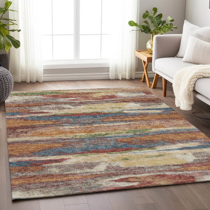 Premium Machine Washable Mayfield AMF942 Paprika 10' x 14' Rug