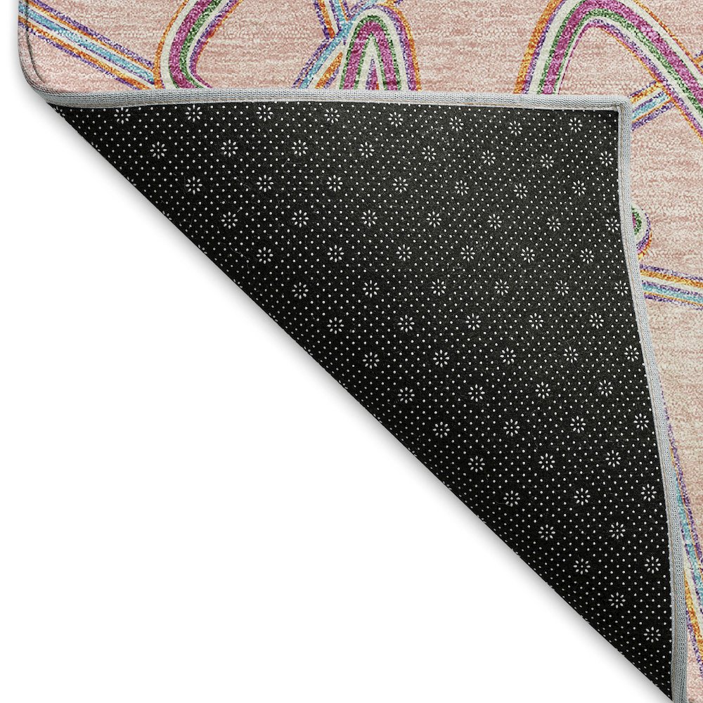 Premium Machine Washable Mayfield AMF947 Pink 8' x 8' Round Rug