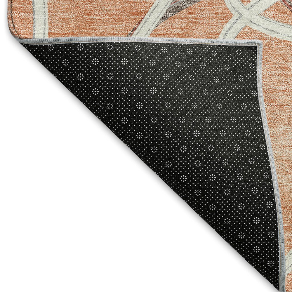 Premium Machine Washable Mayfield AMF948 Salmon 8' x 8' Round Rug