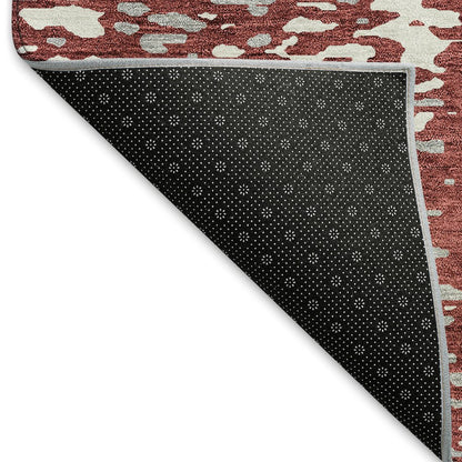 Premium Machine Washable Mayfield AMF949 Garnet 8' x 8' Round Rug