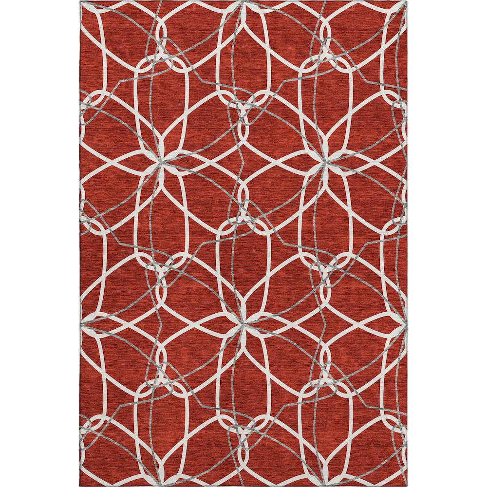 Premium Machine Washable Mayfield AMF950 Red 10' x 14' Rug