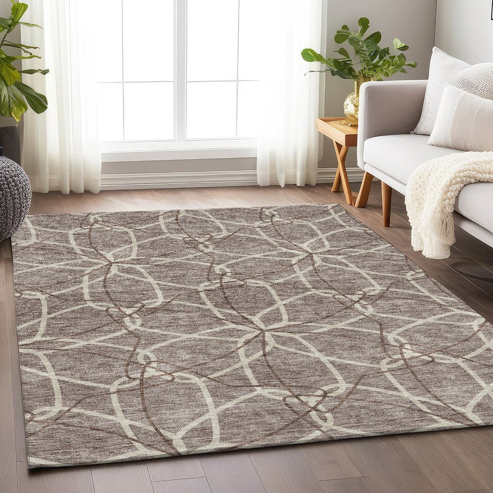 Premium Machine Washable Mayfield AMF950 Taupe 10' x 14' Rug