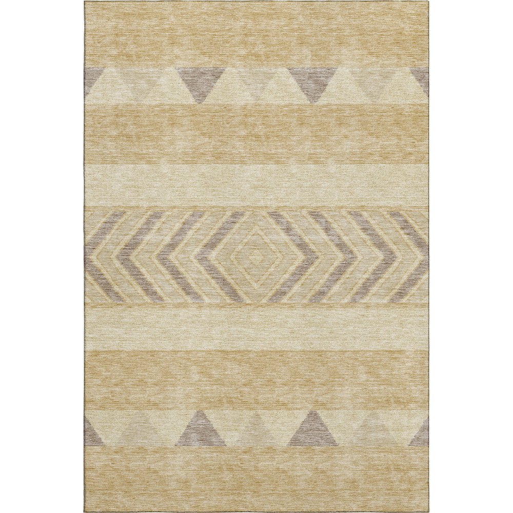 Premium Machine Washable Mayfield AMF965 Gold 10' x 14' Rug