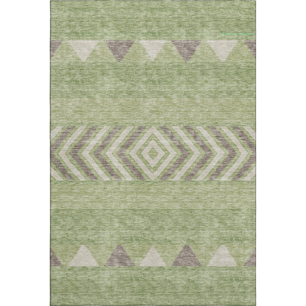 Premium Machine Washable Mayfield AMF965 Green 10' x 14' Rug
