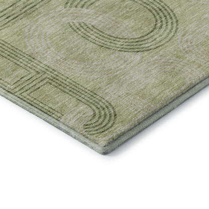 Premium Machine Washable Mayfield AMF967 Aloe 8' x 8' Round Rug