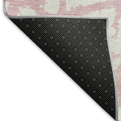 Premium Machine Washable Mayfield AMF972 Pink 8' x 8' Round Rug